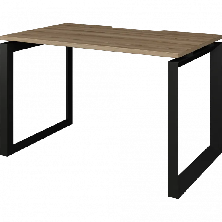 Стол на металлокаркасе НТМП.О-120 Дуб сафари/Антрацит 1200x730x750 Аргентум-МП