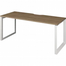 Стол на металлокаркасе НТМП.О-160 Дуб сафари/Белый 1600x730x750 Аргентум-МП