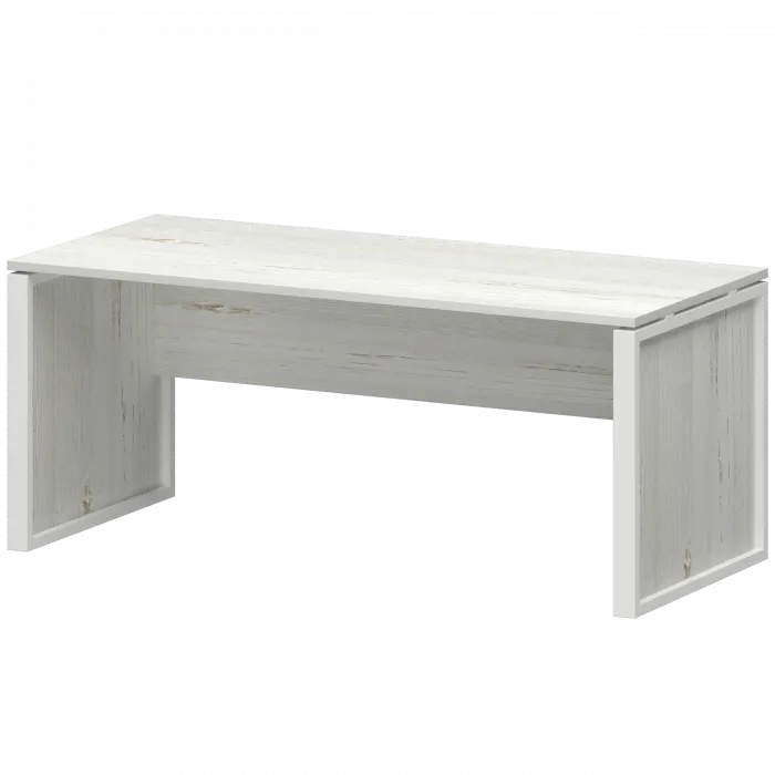 Стол руководителя НТМ-180 Сосна винтер/Белый 1800x800x750 Аргентум-М