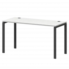 Стол на металлокаркасе СМС25-П-16К.60.Пр25 Белый/Антрацит 1600x600x750 Смарт