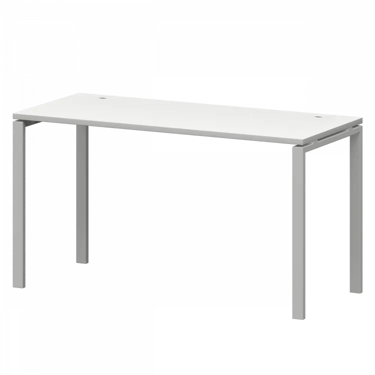 Стол на металлокаркасе СМС25-П-18К.60.Пр25 Белый/Белый 1800x600x750 Смарт