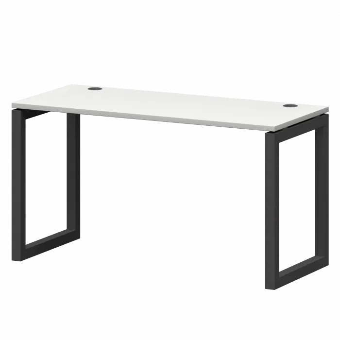 Стол на металлокаркасе СМС25-О-12К.60.Пр50 Белый/Антрацит 1200x600x750 Смарт