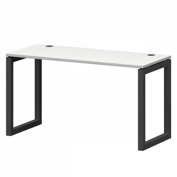 Стол на металлокаркасе СМС25-О-12К.60.Пр50 Белый/Антрацит 1200x600x750 Смарт