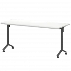 Стол мобильный складной радиусный МБ25-160.70Р Белый/Антрацит 1600x700x750 Моби