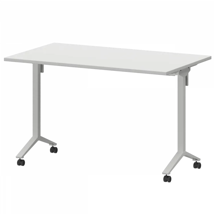 Стол мобильный складной МБ22-120.70 Белый/Белый 1200x700x750 Моби