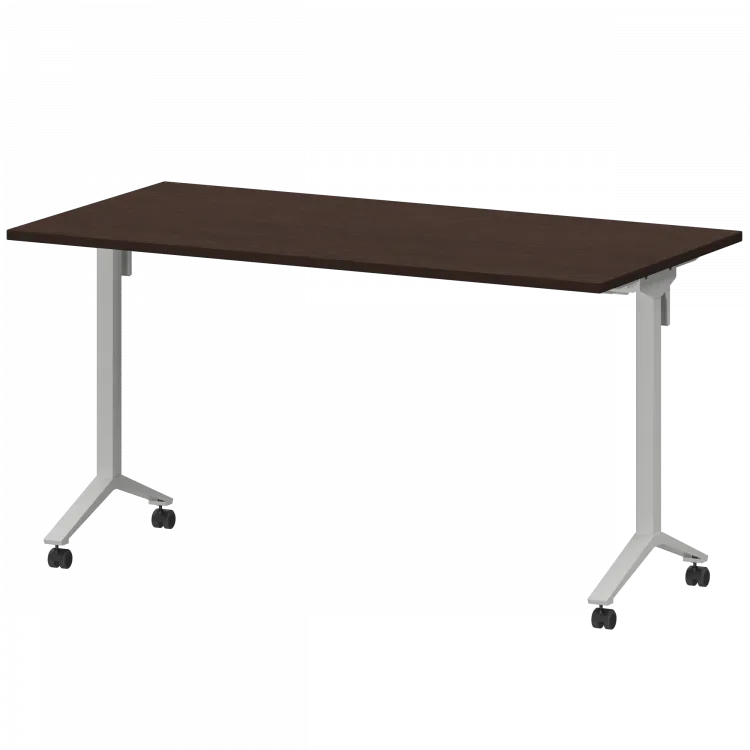 Стол мобильный складной МБ22-140.70 Дуб венге/Белый 1400x700x750 Моби