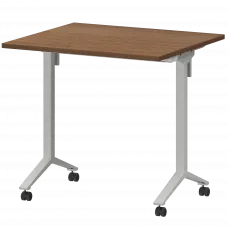 Стол мобильный складной МБ22-80.70 Орех/Белый 800x700x750 Моби