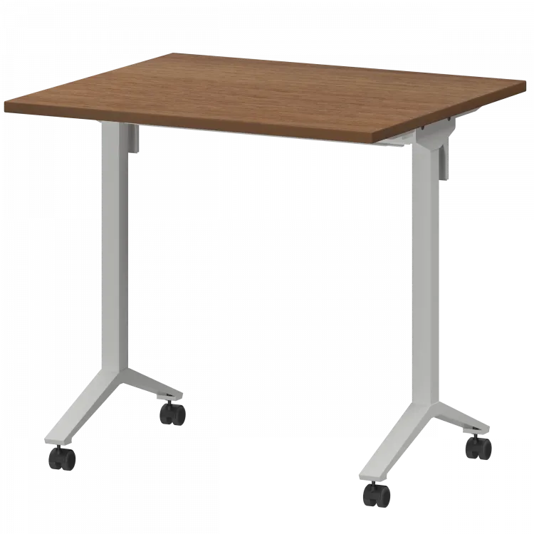 Стол мобильный складной МБ22-80.70 Орех/Белый 800x700x750 Моби