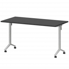 Стол мобильный складной МБ25-140.70 Графит/Белый 1400x700x750 Моби