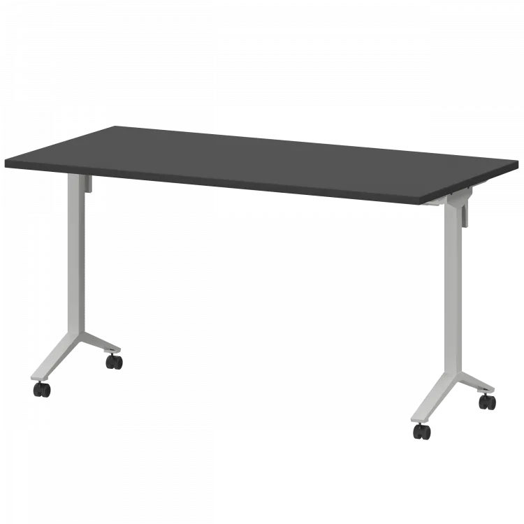 Стол мобильный складной МБ25-140.70 Графит/Белый 1400x700x750 Моби