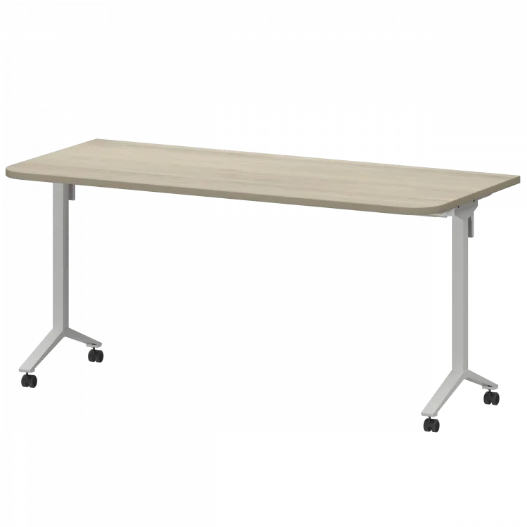 Стол мобильный складной радиусный МБ25-160.70Р Кронберг/Белый 1600x700x750 Моби