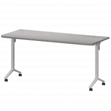 Стол мобильный складной радиусный МБ25-160.70Р Лиственница/Белый 1600x700x750 Моби