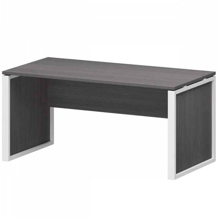 Стол руководителя НТМ-160-КМК Лиственница/Белый 1600x800x750 Аргентум-М