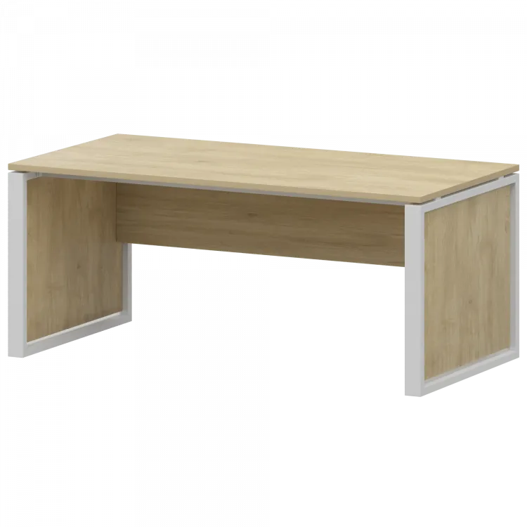 Стол руководителя НТМ-160 Баттл Рок/Белый 1600x800x750 Аргентум-М