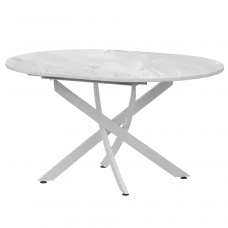 Стол раздвижной Геометрия 2 Геометрия 2 1000+300 (Н-3783) Лавант/Белый муар 1000x1000x750 Обеденные столы в пластике