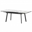Стол раздвижной Гранд Гранд 1200+300+300 (Н-3778) Мрамор Белый/Черный муар 1200x800x750 Обеденные столы в пластике