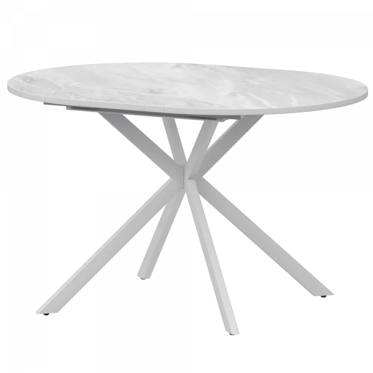 Стол раздвижной Грань 2 Грань 2 1000+300 (Н-3783) Лавант/Белый муар 1000x1000x750 Обеденные столы в пластике