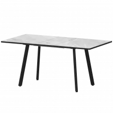 Стол раздвижной Альфа Альфа 1200+300 R20 Лавант/Черный муар 1200x800x750 Обеденные столы в пластике