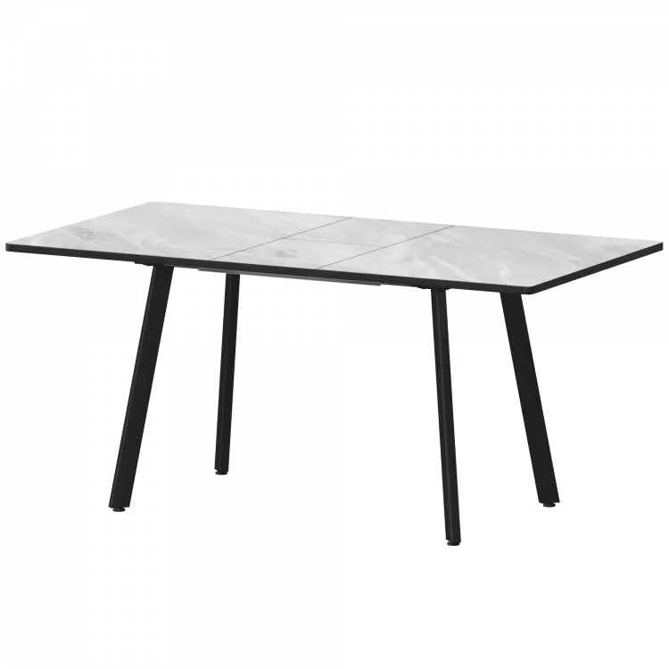 Стол раздвижной Альфа Альфа 1200+300 R20 Лавант/Черный муар 1200x800x750 Обеденные столы в пластике