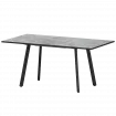 Стол раздвижной Альфа Альфа 1100+300 R20 Фаерстоун/Черный муар 1100x700x750 Обеденные столы в пластике