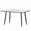 Стол нераздвижной Бетта Бетта 1200 Мрамор Белый/Черный муар 1200x800x750 Обеденные столы в пластике