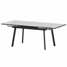 Стол раздвижной Гранд Гранд 1400+300+300 (Н-3799) Серый Каспий/Черный муар 1400x800x750 Обеденные столы в пластике