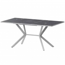 Стол раздвижной Сириус Сириус 1200+300 R20 (Н-3831) Даркстоун/Белый муар 1200x800x750 Обеденные столы в пластике