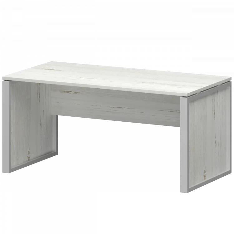 Стол руководителя НТМ-160 Сосна винтер/Металлик 1600x800x750 Аргентум-М