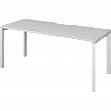 Стол на металлокаркасе НТМП.П-180 Сосна винтер/Белый 1800x730x750 Аргентум-МП