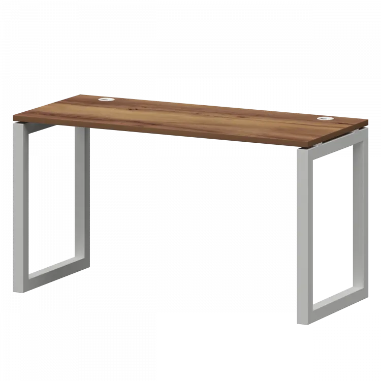 Стол на металлокаркасе СМС25-О-16К.60.Пр50 Таксония/Белый 1600x600x750 Смарт