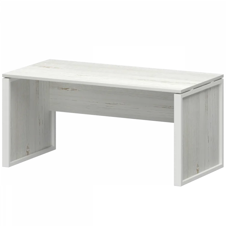 Стол руководителя НТМ-160 Сосна винтер/Белый 1600x800x750 Аргентум-М