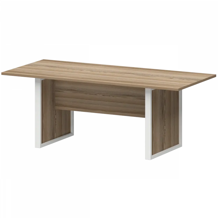Стол заседаний НТМ-200.90 Дуб сафари/Белый 2000x900x750 Аргентум-М