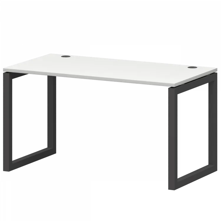 Стол на металлокаркасе СМС25-О-10К.73.Пр50 Белый/Антрацит 1000x730x750 Смарт