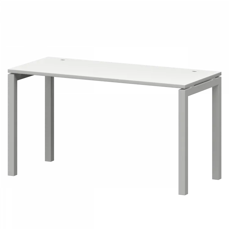 Стол на металлокаркасе СМС25-П-16К.60.Пр50 Белый/Белый 1600x600x750 Смарт