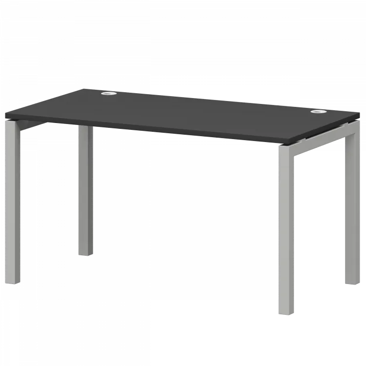 Стол на металлокаркасе СМС25-П-16К.73.Пр50 Графит/Белый 1600x730x750 Смарт