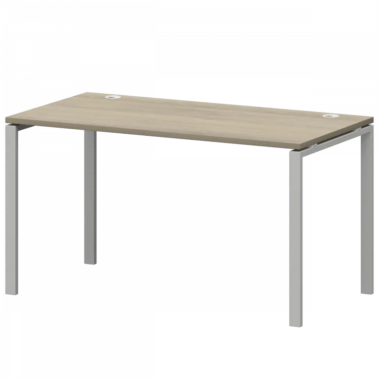 Стол на металлокаркасе СМС25-П-16К.73.Пр25 Кронберг/Белый 1600x730x750 Смарт