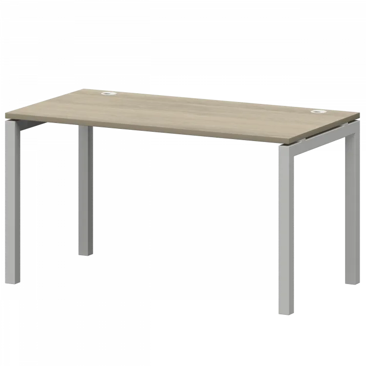 Стол на металлокаркасе СМС25-П-16К.73.Пр50 Кронберг/Белый 1600x730x750 Смарт