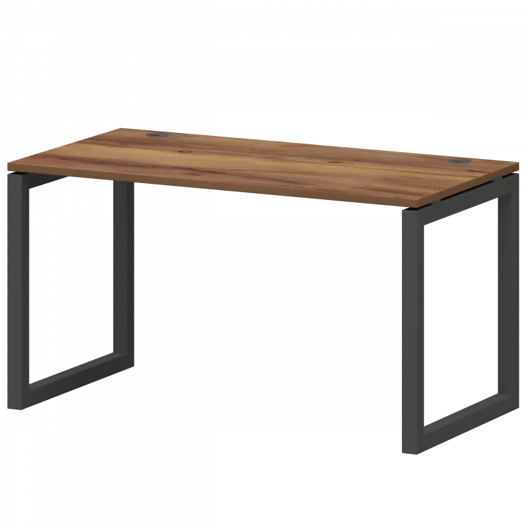 Стол на металлокаркасе СМС25-О-16К.73.Пр50 Таксония/Антрацит 1600x730x750 Смарт