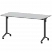 Стол мобильный складной радиусный МБ22-140.70Р Серый/Антрацит 1400x700x750 Моби
