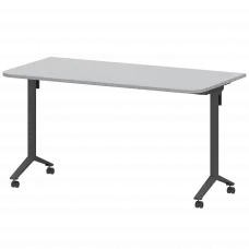 Стол мобильный складной радиусный МБ22-140.70Р Серый/Антрацит 1400x700x750 Моби