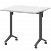 Стол мобильный складной МБ25-80.70 Белый/Антрацит 800x700x750 Моби