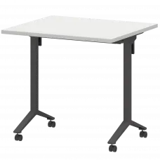 Стол мобильный складной МБ25-80.70 Белый/Антрацит 800x700x750 Моби
