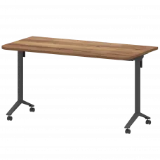 Стол мобильный складной радиусный МБ25-140.70Р Таксония/Антрацит 1400x700x750 Моби