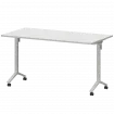 Стол мобильный складной МБ22-140.70 Белый/Белый 1400x700x750 Моби