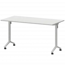 Стол мобильный складной МБ22-140.70 Белый/Белый 1400x700x750 Моби