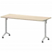 Стол мобильный складной радиусный МБ22-160.70Р Бук/Белый 1600x700x750 Моби
