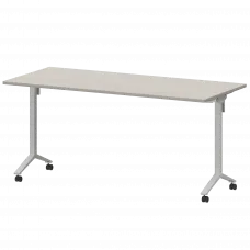 Стол мобильный складной МБ22-160.70 Ясень шимо/Белый 1600x700x750 Моби