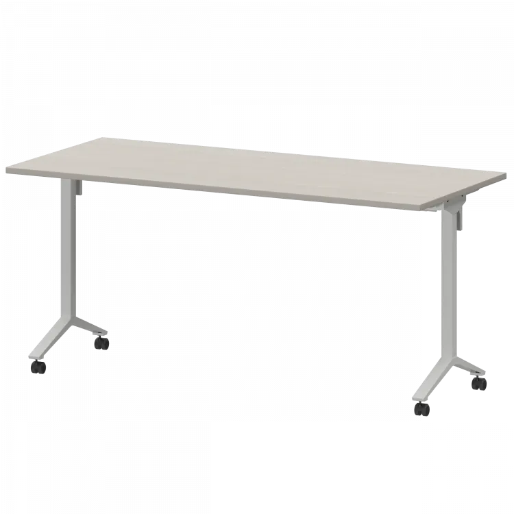 Стол мобильный складной МБ22-160.70 Ясень шимо/Белый 1600x700x750 Моби