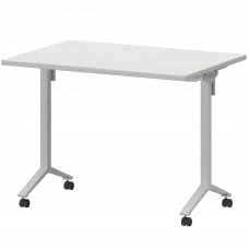 Стол мобильный складной МБ25-100.70 Белый/Белый 1000x700x750 Моби