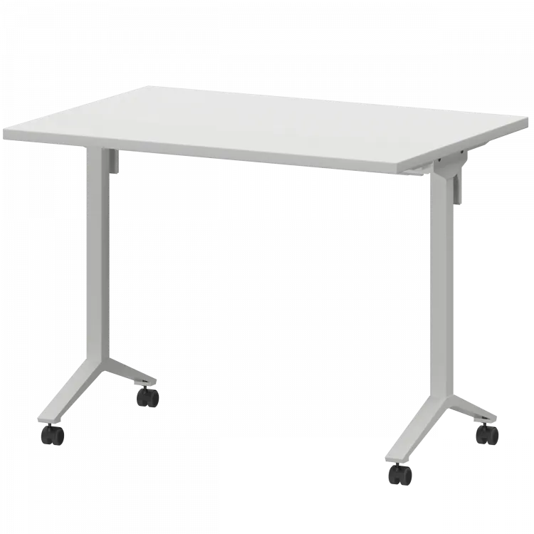 Стол мобильный складной МБ25-100.70 Белый/Белый 1000x700x750 Моби